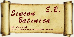 Simeon Batinica vizit kartica